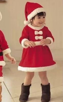 F68006-2 2-4 Years Kids Girl Dress  Novelty Costume Baby Christmas Clothing Sets