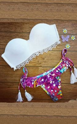 F4483 NEW 2016 Women Bandage Bikini Set Padded Bra e Swimsuit