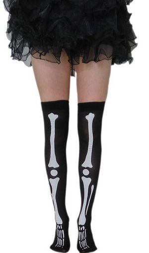 F8189 Prom dress accessories printing skeleton stockings vampire Halloween socks