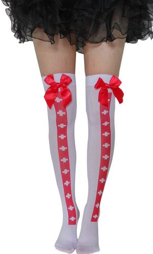 F8188  thigh socks cosplay accessories props makeup clothing props nurse socks