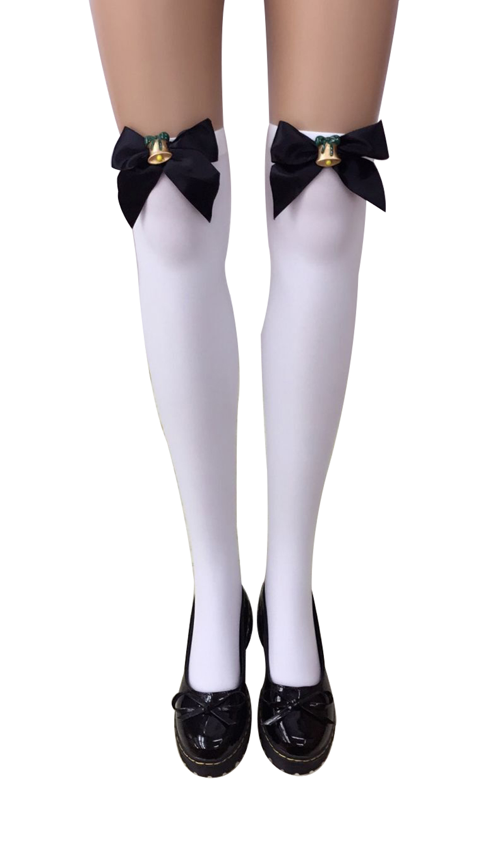 F8196-4 Womens Thigh High Stockings Opaque Tights Over the Knee Nylon Socks