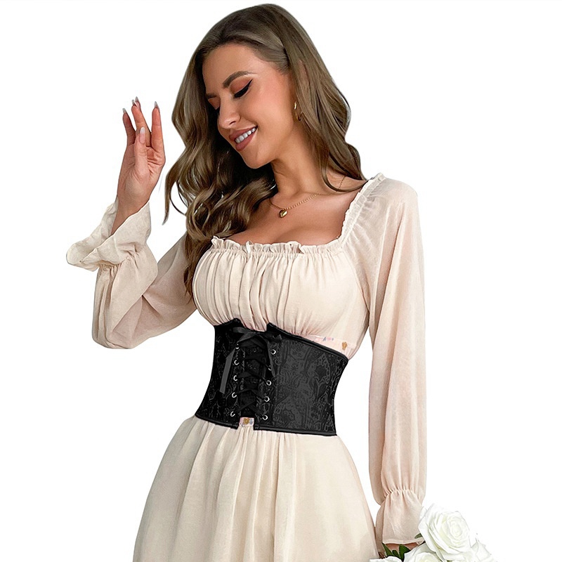 Lacing Ribbon Tighten Corselet Black Bandage Cummerbund Sexy Corset Belt